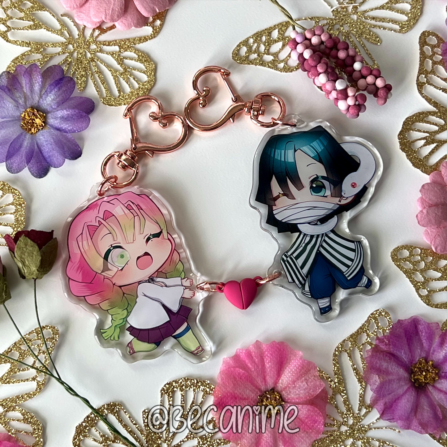 Obamitsu Couple Keychain